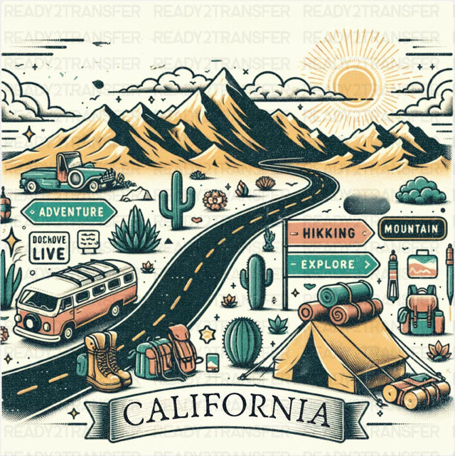 California Design - National Park Dtf Heat Transfer
