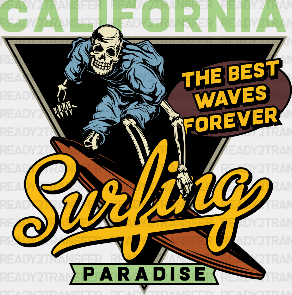 California Surfing Paradise - Dtf Heat Transfer