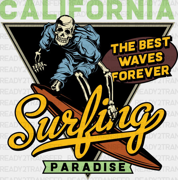 California Surfing Paradise - Surfing DTF Heat Transfer