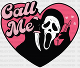 Call Me Heart Design - Halloween Iron On Dtf Transfer Adult Unisex S & M (10’’) / Light Color