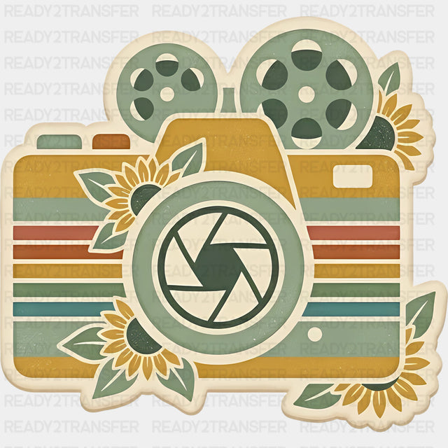 Camera & Flowers - Photography DTF Transfers