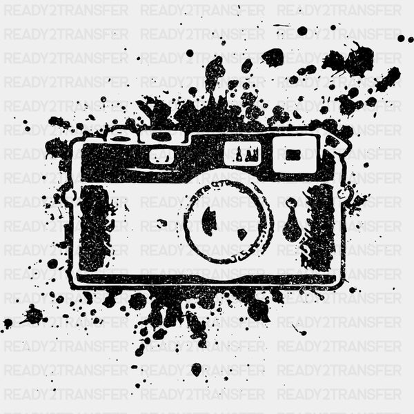 Camera Splash B&W - Photography DTF Transfers