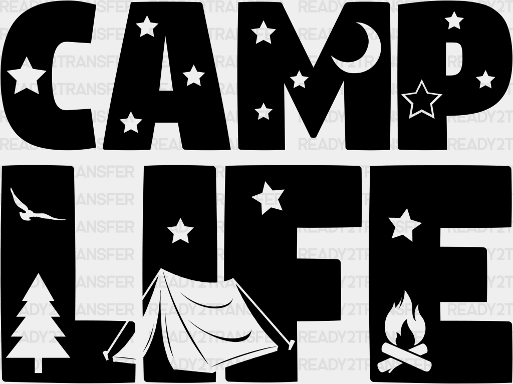 Camp Life Dtf Transfer