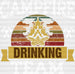 CAMPFIRE DRINKING DTF Transfer ready2transfer White