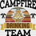CAMPFIRE DRINKING DTF Transfer ready2transfer Black