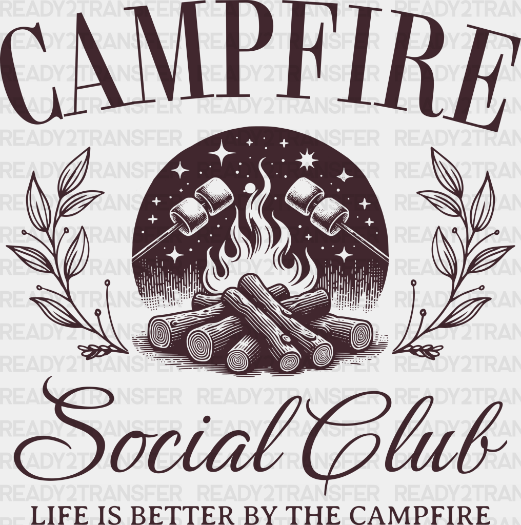 Campfire Social Club - Camping Dtf Heat Transfer