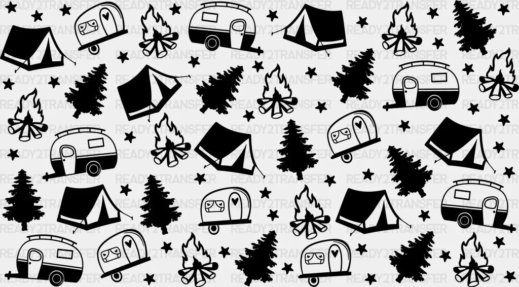 Camping Design - Outdoor Cup Wrap Uv Sticker Permanent Dtf Decal