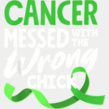Cancer Messed With The Wrong Chick - Lymphoma DTF Transfers Adult Unisex - S & M (10’’) / Light Color Design (See