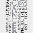 Cancer Qualities Gray - Zodiacs & Horoscopes DTF Transfers - Adult Unisex - S & M (10’’) / Dark Color Design (See