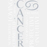 Cancer Qualities Gray - Zodiacs & Horoscopes DTF Transfers - Adult Unisex - S & M (10’’) / Light Color Design (See