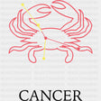 Cancer Raspberry Constellation - Zodiacs & Horoscopes DTF Transfers - Adult Unisex - S & M (10’’) / Dark Color Design