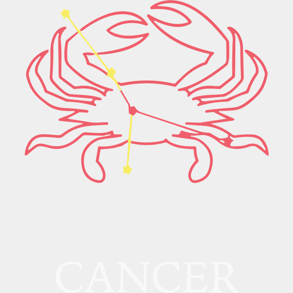 Cancer Raspberry Constellation - Zodiacs & Horoscopes DTF Transfers - Adult Unisex - S & M (10’’) / Light Color Design