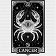 Cancer Tarot Card - Zodiacs & Horoscopes DTF Transfers - Adult Unisex - S & M (10’’) / Dark Color Design (See Imaging)