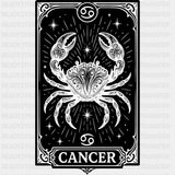 Cancer Tarot Card - Zodiacs & Horoscopes DTF Transfers - Adult Unisex - S & M (10’’) / Dark Color Design (See Imaging)
