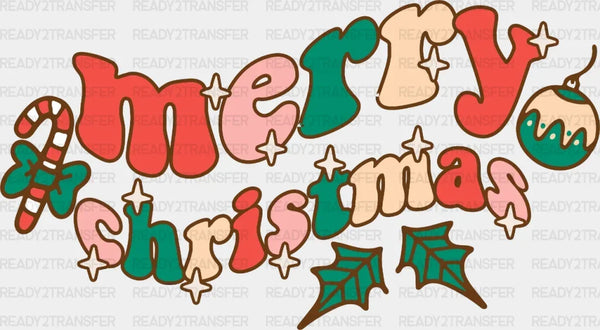 Candy Merry Christmas DTF Transfer