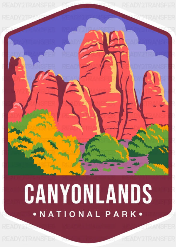 Canyonlands National Park Colorful Design - National Parks DTF Transfer