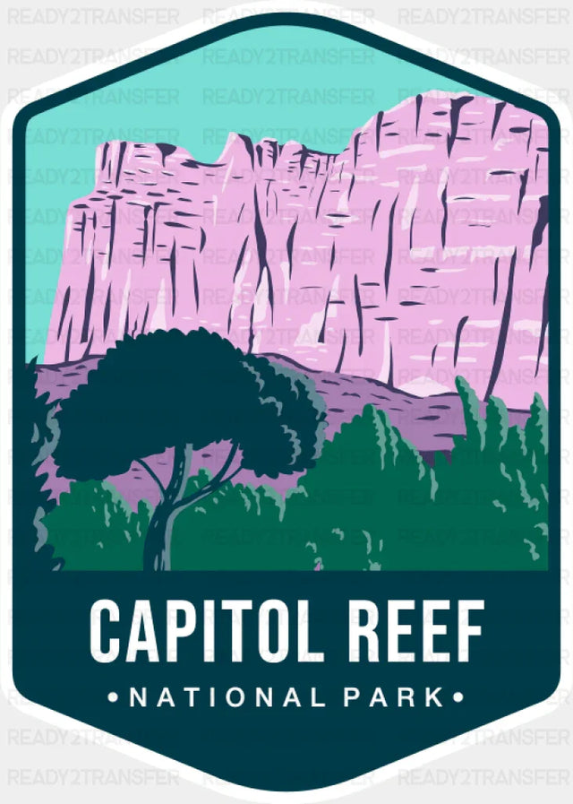 Capitol Reef National Park Colorful Design - National Parks DTF Transfer ready2transfer