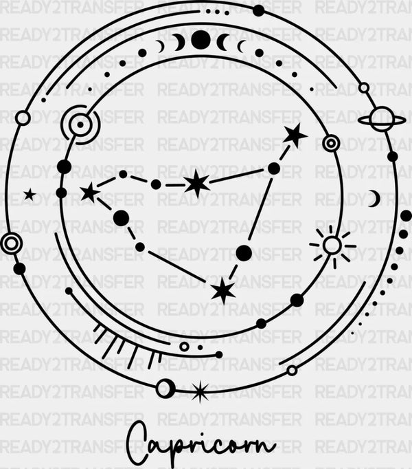 Capricorn Constellation Design - Zodiac DTF Transfer
