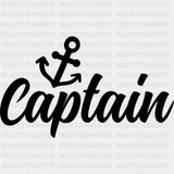 Captain Anchor - Boating DTF Transfers ready2transfer Dark Color Design (See Imaging)