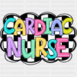 Cardiac Nurse Checkered Design - Cardiac Nurse DTF Transfers ready2transfer Dark Color Design (See Imaging)