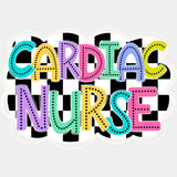 Cardiac Nurse Checkered Design - Cardiac Nurse DTF Transfers ready2transfer Light Color Design (See Imaging)