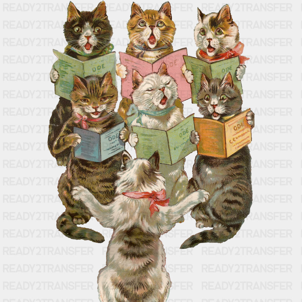 Cat Choir - Singing DTF Transfers ready2transfer