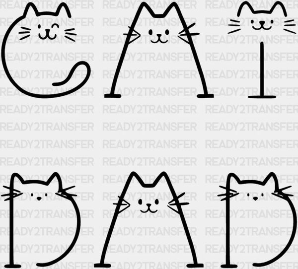 Cat Dad Father's Day DTF Transfer