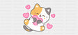 Cat Hugging Heart - Cats Cup Wrap UV Sticker Permanent UV DTF Decal