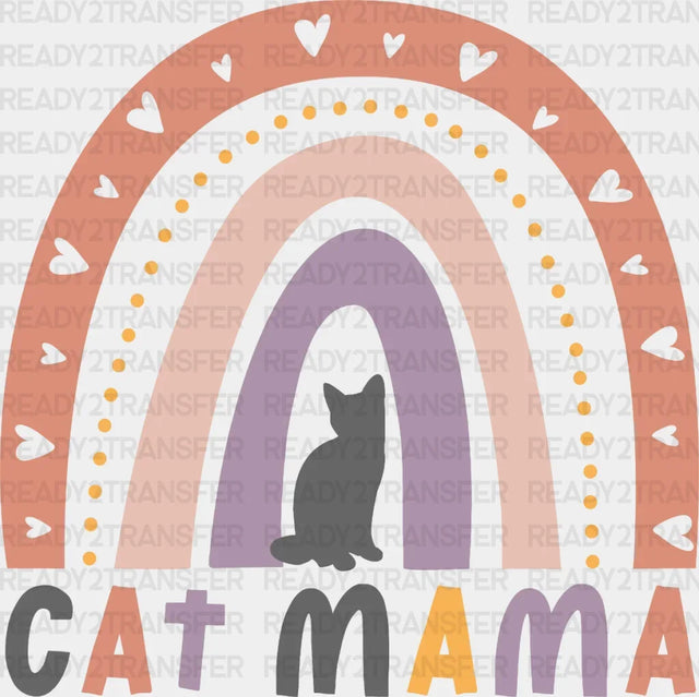 Cat Mama Rainbow Mother’s Day Dtf Heat Transfer Design Mom