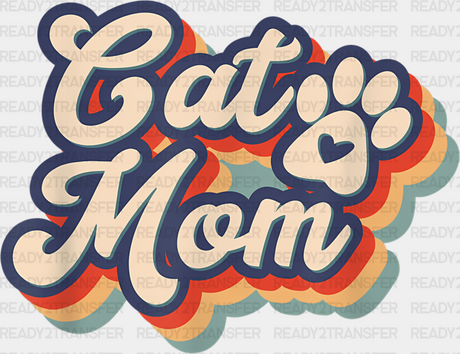 Cat Mom Paw Design - Cats Iron On Dtf Transfer