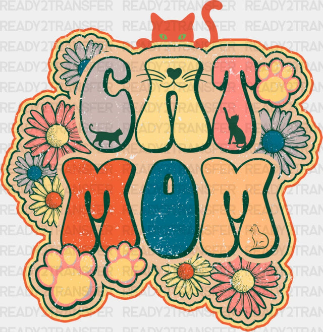 Cat Mom Retro 60S - Dtf Transfer