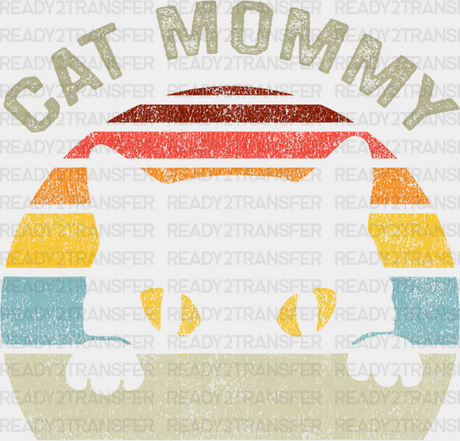 Cat Mommy Colorful Design - Cats Iron On Dtf Transfer