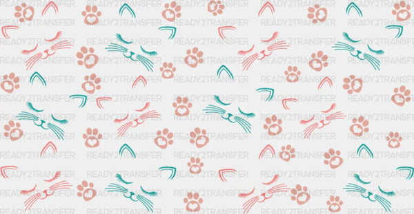 Cat Paw Design - Pets Cup Wrap UV Sticker Permanent UV DTF Decal