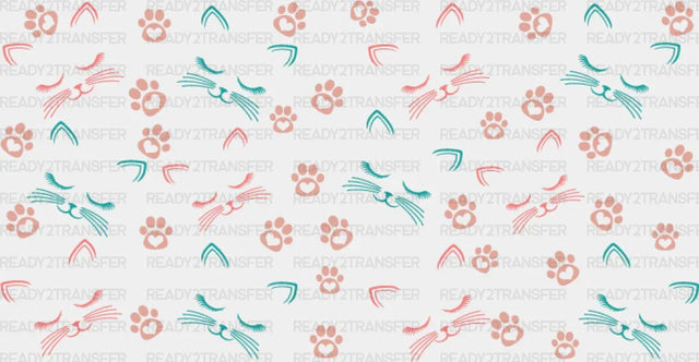 Cat Paw Design - Pets Cup Wrap Uv Sticker Permanent Dtf Decal