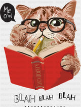 Cat Reading A Book - Cats DTF Transfer