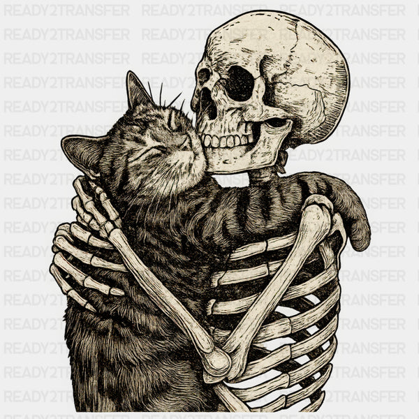 Cat & Skeleton - Skeleton DTF Transfers