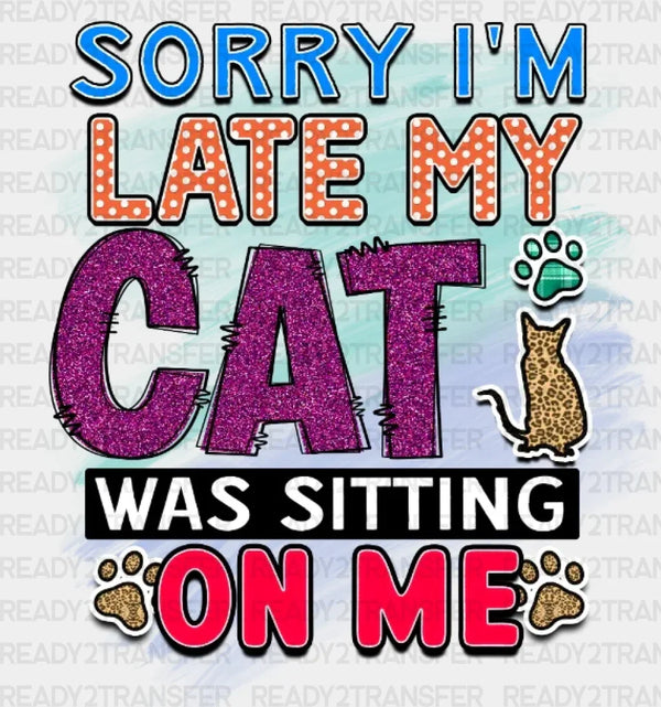 Cat Was Sıttıng On Me DTF Transfer