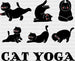 Cat Yoga - Yoga DTF Heat Transfer ready2transfer Black