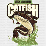 Catch And Release, Catfish - Fishing DTF Transfers ready2transfer