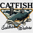 Catfish Southern Waters - Fishing DTF Transfers - Adult Unisex - S & M (10’’) / Dark Color Design (See Imaging)