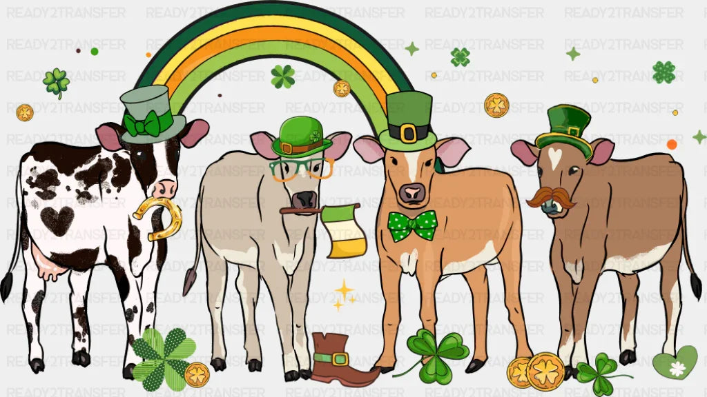 Cattle Rainbow Design - St. Patrick’s Day DTF Transfer