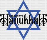 Celebrate Hanukkah Design - Dtf Heat Transfer Adult Unisex S & M (10’) / Black