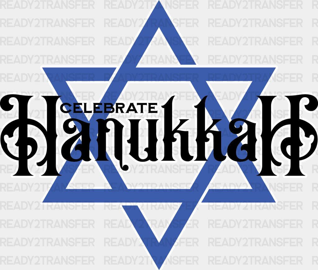 Celebrate Hanukkah Design - Dtf Heat Transfer Adult Unisex S & M (10’) / White