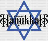 Celebrate Hanukkah Design - Dtf Heat Transfer Adult Unisex S & M (10’) / White