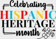 Celebrating Hispanic Heritage Month B&W Flower - Hispanic Heritage Month DTF Transfer Adult Unisex - S & M (10’’)