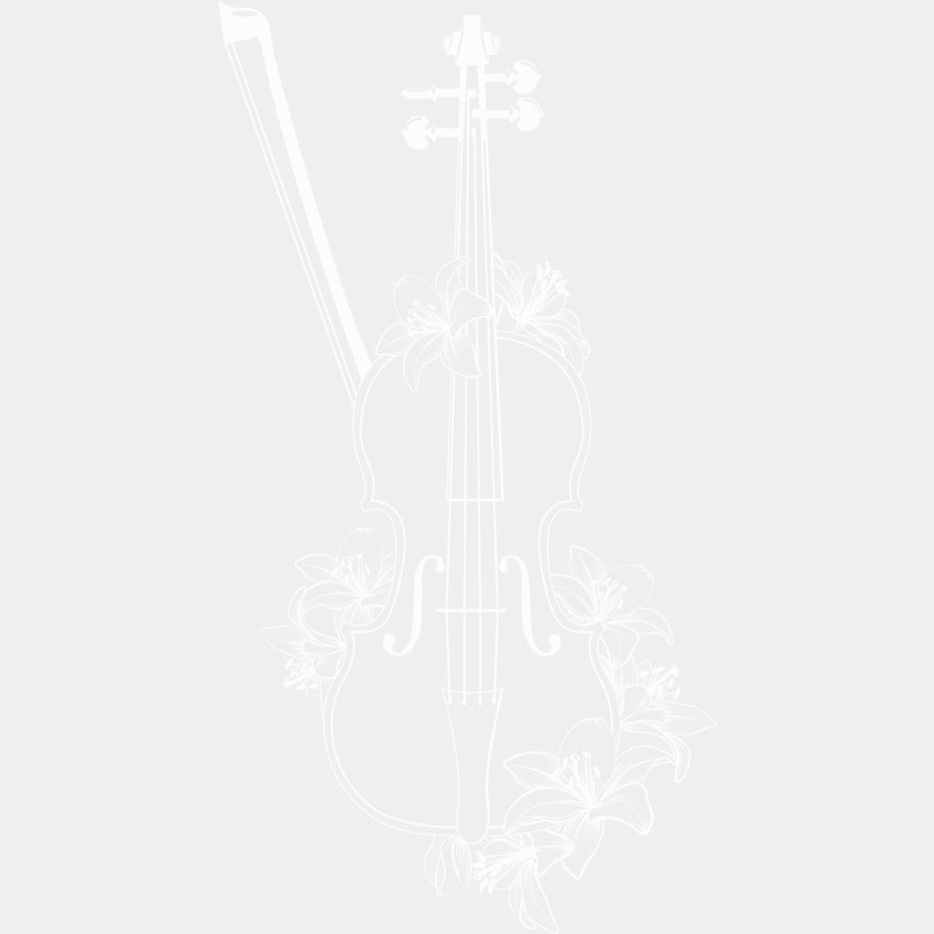 Cello & Flowers - Music DTF Transfers ready2transfer Light Color Design (See Imaging)