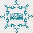 Cervical Cancer Awareness Ribbons - Cervical Cancer DTF Transfers