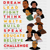 Challange Like Rosa Blm Dtf Transfer Adult Unisex - S & M (10’) / Black