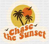 Chase The Sunset - Minimal UV Sticker Permanent UV DTF Decal