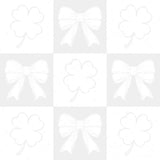 Checker Board Clovers And Ribbons - St. Patrick’s Day DTF Transfer Adult Unisex - S & M (10’’) / Light Color Design